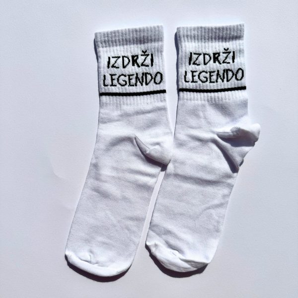 <div class="naslovsolje">Čarape bele "Izdrži legendo"</div> - Image 3