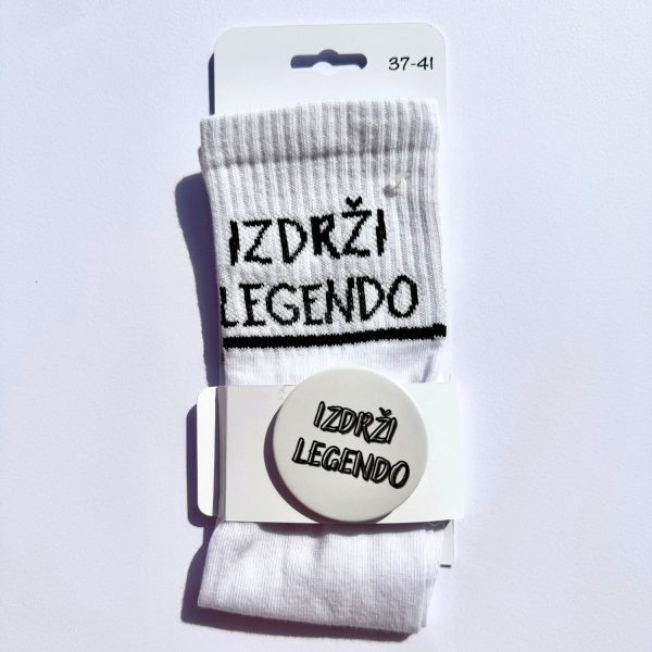 <div class="naslovsolje">Čarape bele "Izdrži legendo"</div> - Image 4