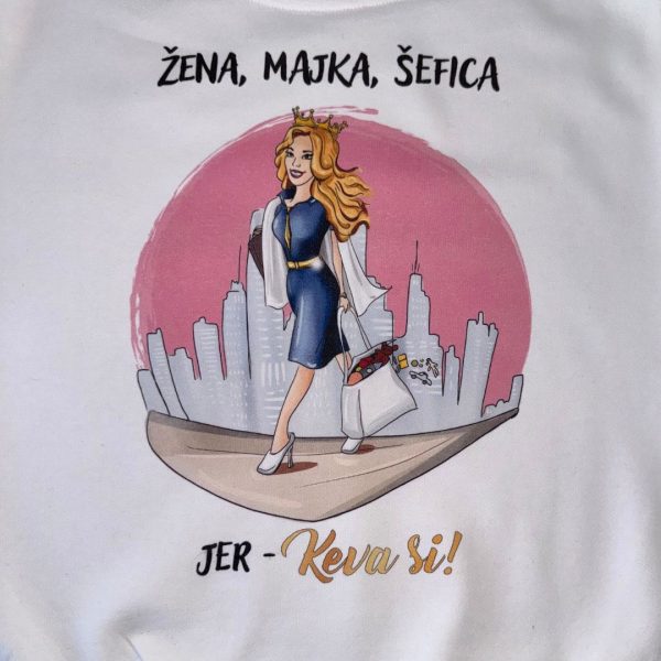 Dukserica "Žena, majka, šefica" - Image 2