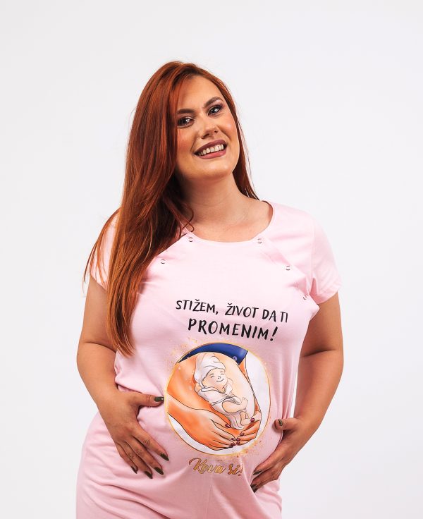 Spavaćica roze "stižem, život da ti promenim" - Image 3