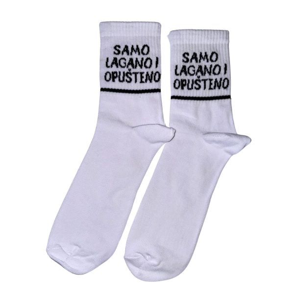 Čarape bele "samo lagano i opušteno" 42-46